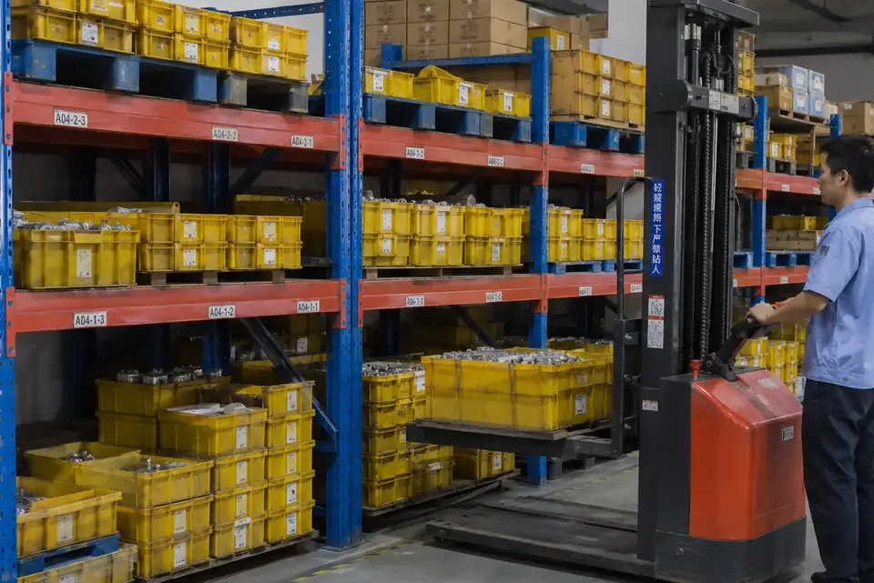 Hydraulic coupling warehouse management
