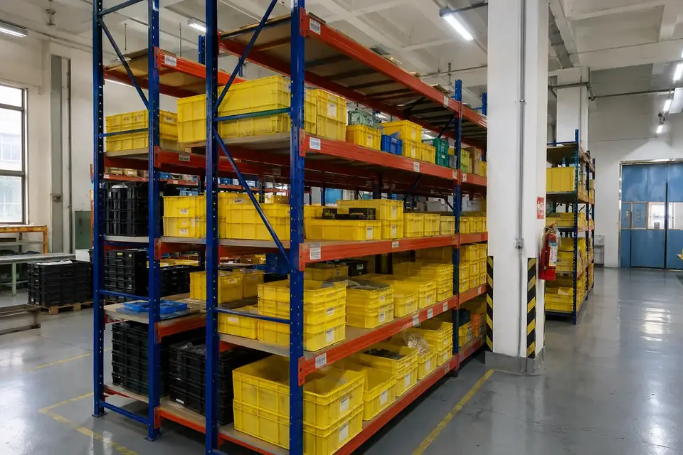 Hydraulic coupling warehousing area