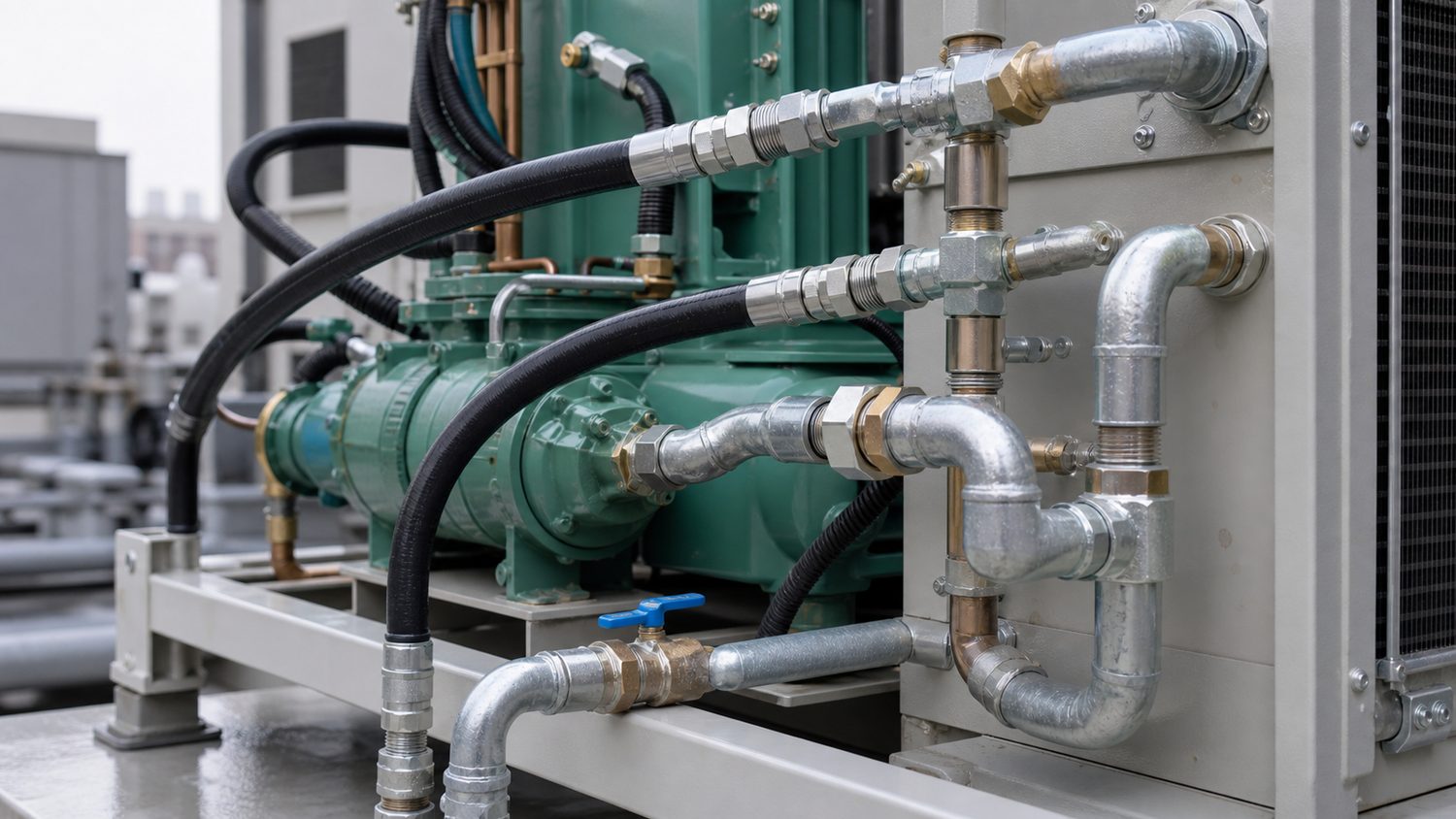 HVAC and refrigeration connection application