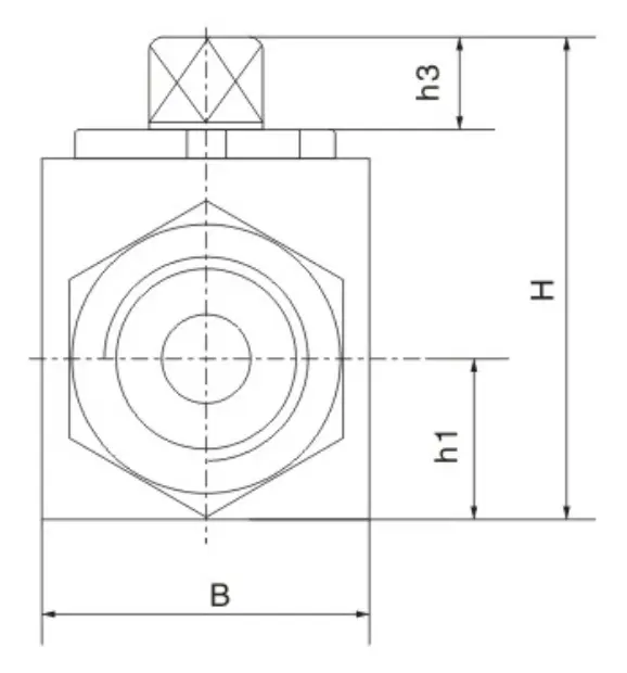 KHB and KHM valve body dimensions