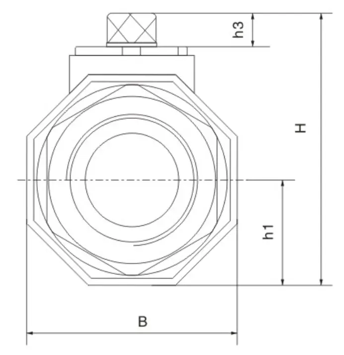 KHB and KHM valve body dimensions